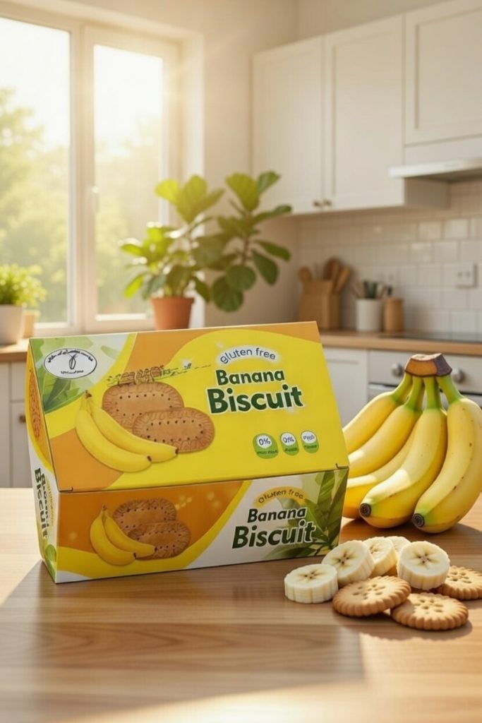 بیسکوئیت موزی بدون گلوتن انجمن ایرانی سلیاک