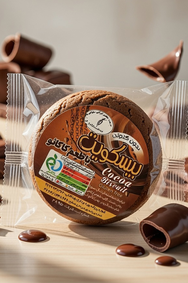 بیسکوئیت بدون گلوتن کاکائویی انجمن ایرانی سلیاک